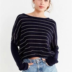 Urban Outfitters Navy & White Striped Sweater